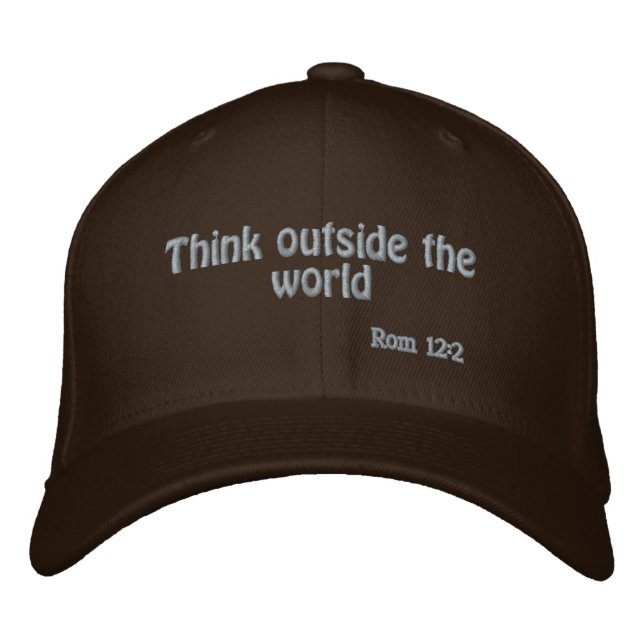 Think outside the world Customize it Embroidered Hat (Front)