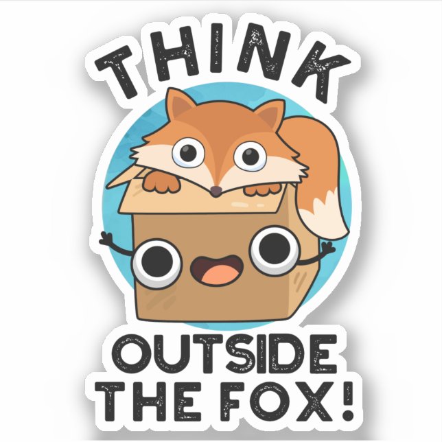 Think Outsife The Fox Funny Animal Pun  (Front)