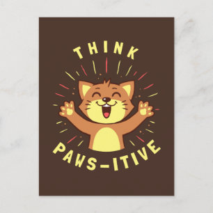 Think Paws-itive Postcard
