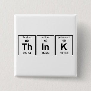 ThInK Periodic Table 2 Inch Square Button