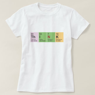 Think Periodic Table elements Ladies Fitted LS Tee