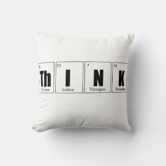 Think Periodic table Throw Pillow