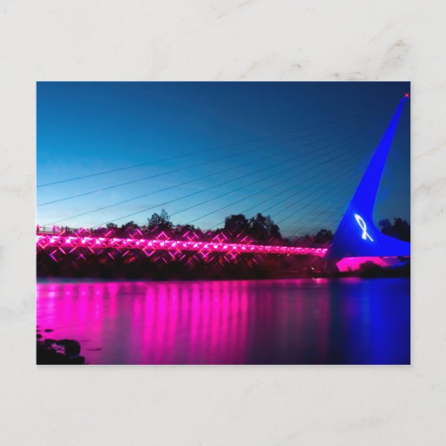 Think Pink Sundial Bridge Postcard (Front)