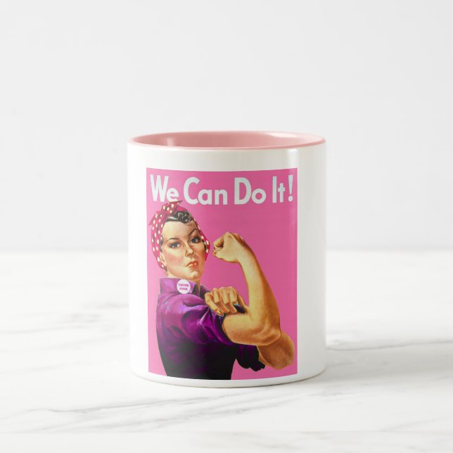 Think Pink Two-Tone Coffee Mug (Center)