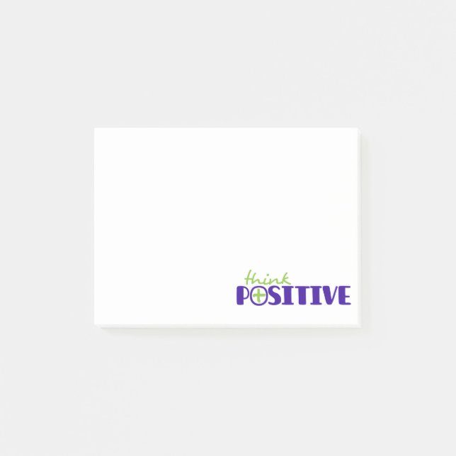 Think positive blue post it notes (Front)