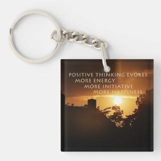 Think positive keychain