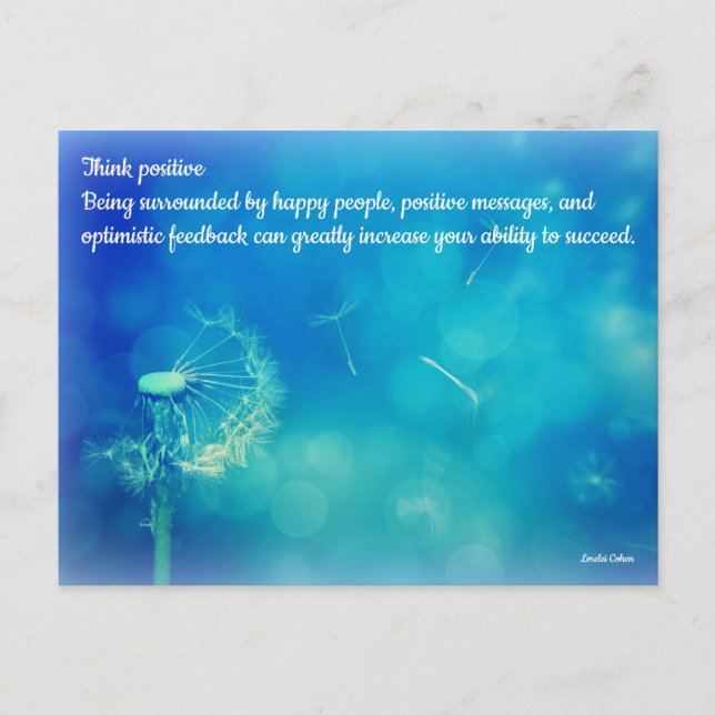 Think Positive Postcard (Front)