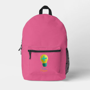 Think Positive Printed Backpack