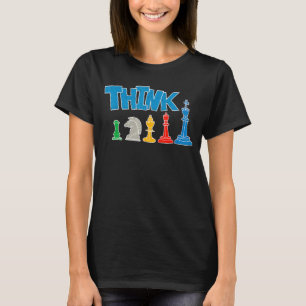 Think Retro Vintage Chess Pieces Player Chess Coa T-Shirt