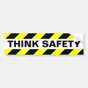 THINK SAFETY BUMPER STICKER