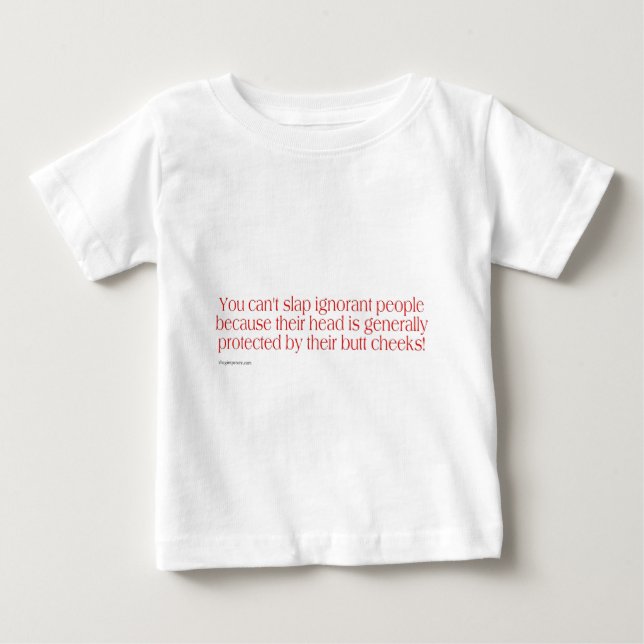 think_slap baby T-Shirt (Front)