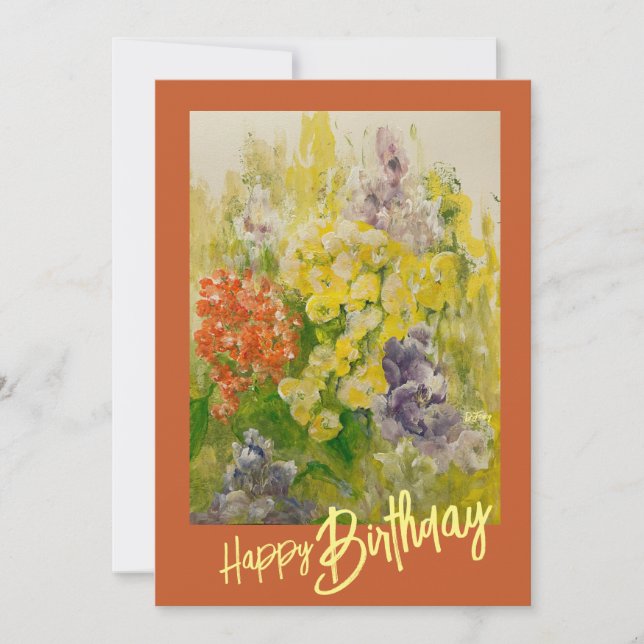 Think Spring Flat Note Card (Front)