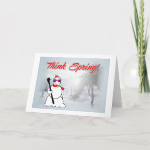 think spring greeting card