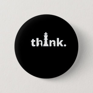 think,think chess 2 inch round button