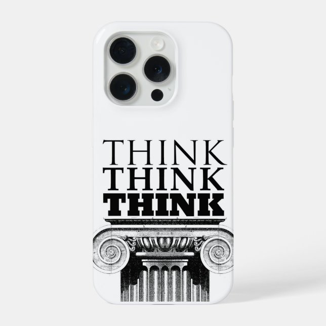 Think Think Think 12-step iPhone 15 Pro case  (Back)
