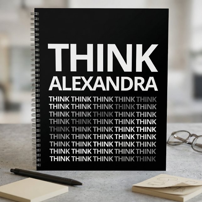 Think Typography Mindset Journal Black White  (Creator Uploaded)