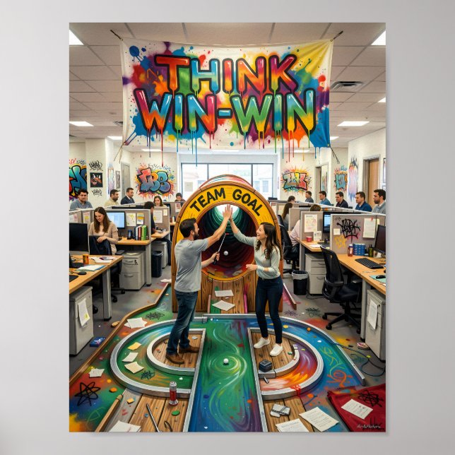 Think Win-Win Creative Team Goal Poster (Front)