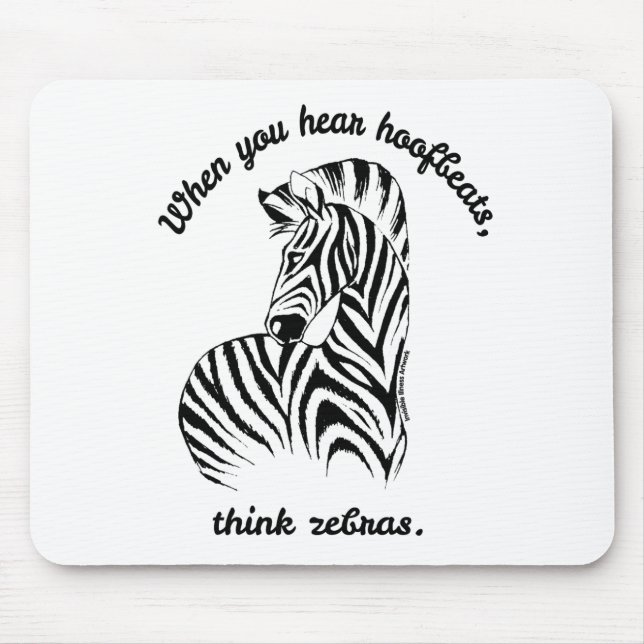 Think Zebras Mouse Pad (Front)