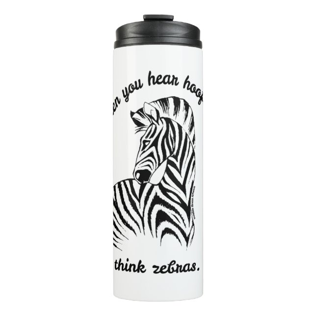 Think Zebras Thermal Tumbler (Front)