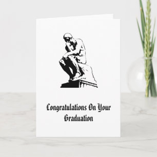 thinker, Congratulations On Your Graduation Card