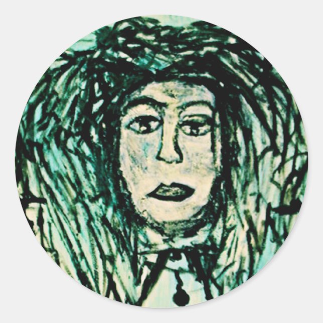 THINKER DREAD CLASSIC ROUND STICKER (Front)