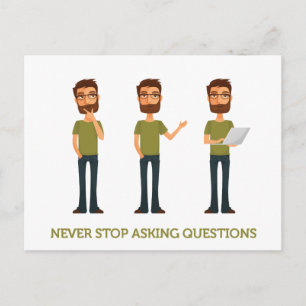 Thinker Guy Postcard