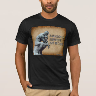 Thinker with Balloon Dog - Balloon Artist at Work T-Shirt