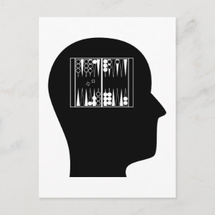 Thinking About Backgammon Postcard