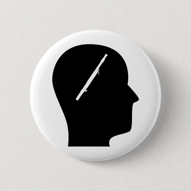 Thinking About Bassoon 2 Inch Round Button (Front)