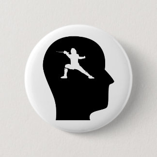 Thinking About Fencing 2 Inch Round Button