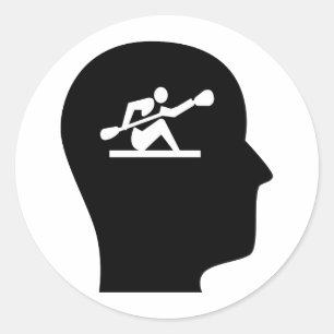 Thinking About Kayaking Classic Round Sticker
