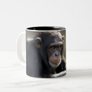 Thinking About Monkeying Around Two-Tone Coffee Mug