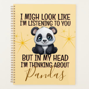 Thinking About Pandas – Funny Personalized Planner