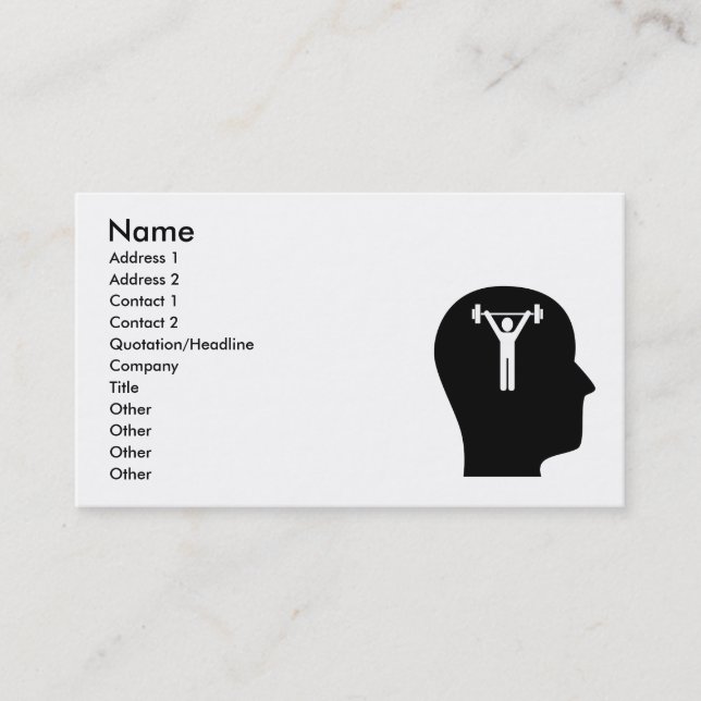 Thinking About Personal Training Business Card (Front)