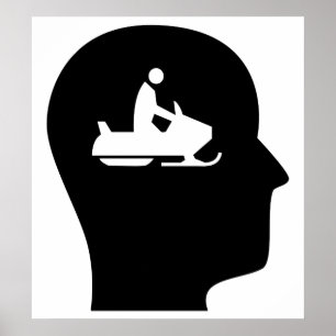Thinking About Snowmobiling Poster