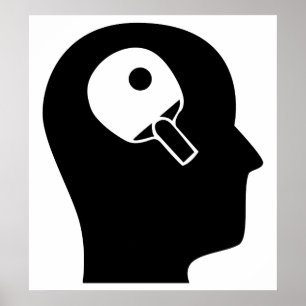 Thinking About Table Tennis Poster