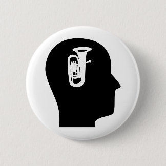 Thinking About Tuba 2 Inch Round Button