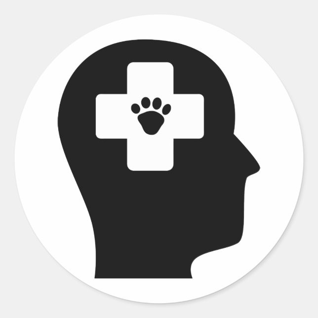 Thinking About Veterinary Medicine Classic Round Sticker (Front)