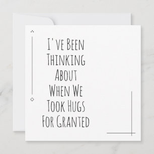 Thinking About When We Took Hugs For Granted