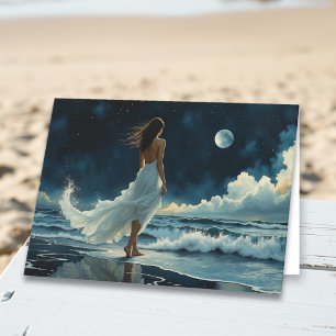 Thinking About You   Moonlit Ocean Thoughts Card