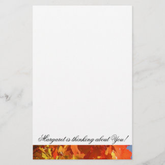 Thinking About You! stationery custom Autumn