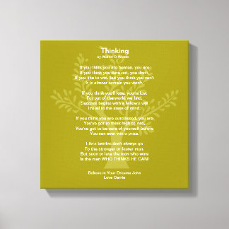 Thinking an Inspirational Poem, Canvas Print