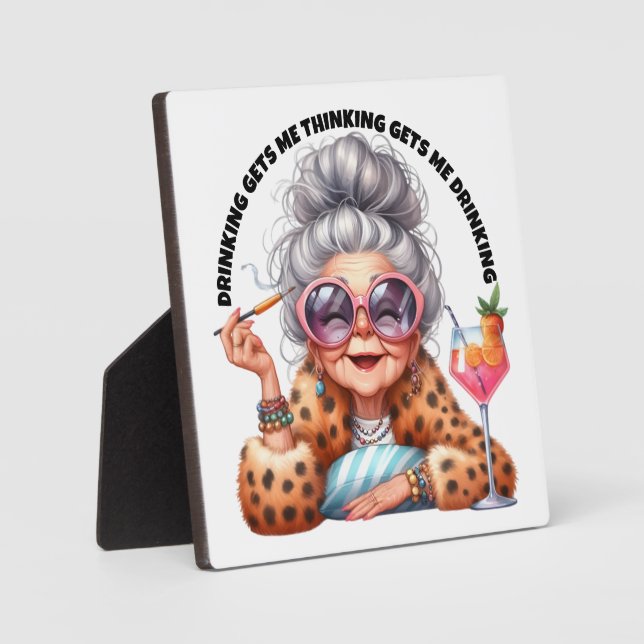 Thinking and Drinking Plaque (Front)