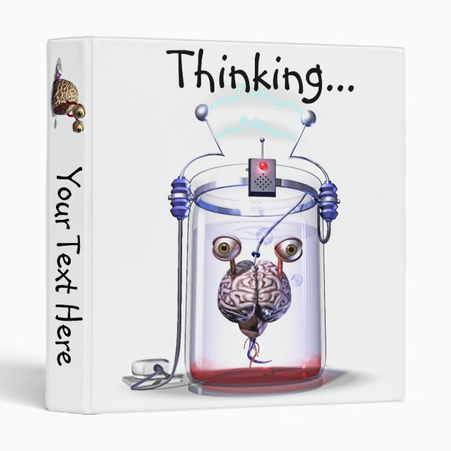 Thinking Brain Ring Binder (Front/Spine)