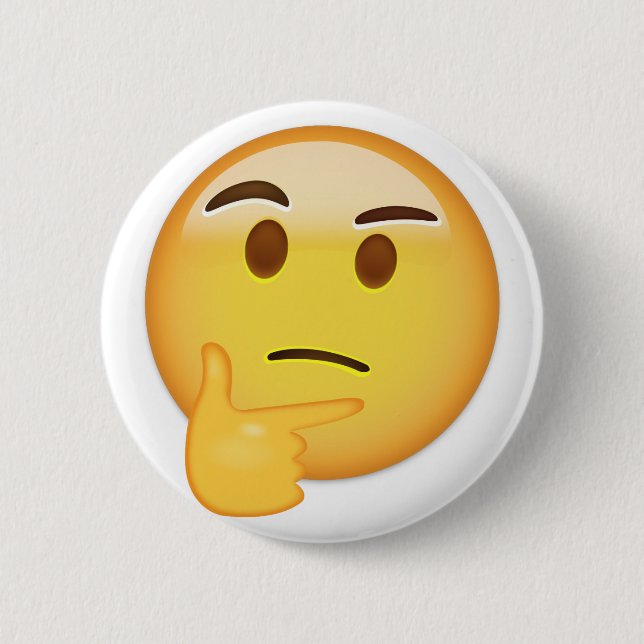Thinking Face Emoji 2 Inch Round Button (Front)