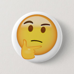 Thinking Face Emoji 2 Inch Round Button