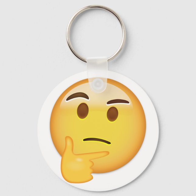 Thinking Face Emoji Keychain (Front)