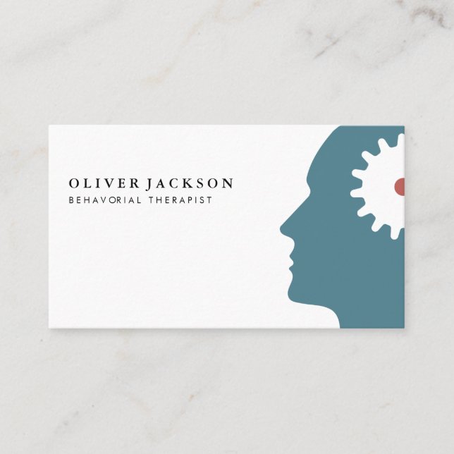 Thinking Mind Icon Business Card (Front)
