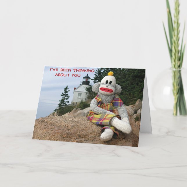 Thinking Monkey Friendship Card (Front)