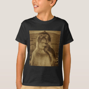 Thinking Monkey Meme Vintage Retro  T-Shirt